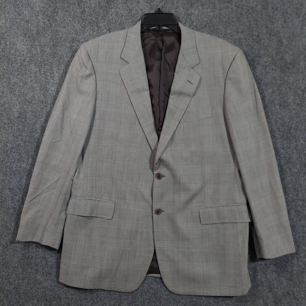 Brooks Brothers Suit Jacket Mens 44 Check Windowpane 1818‎ Madison Loro Piana